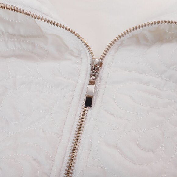 CJ Banks White Quilted Vest Womens size 2X [Approx] Full Zip Pockets Lightweight - Picture 7 of 10